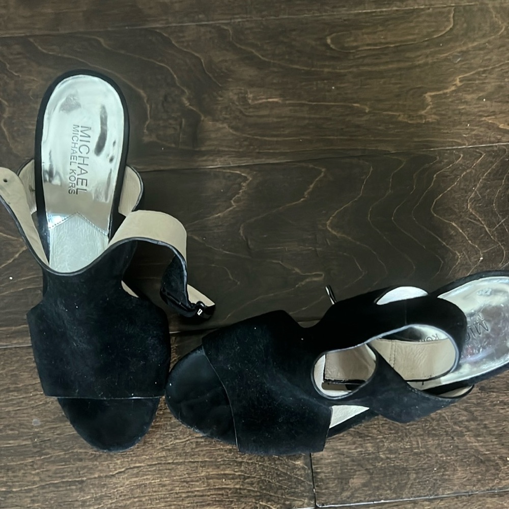 Michael Kors Black Suede Wedges